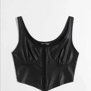 Black Corset Bustier Top